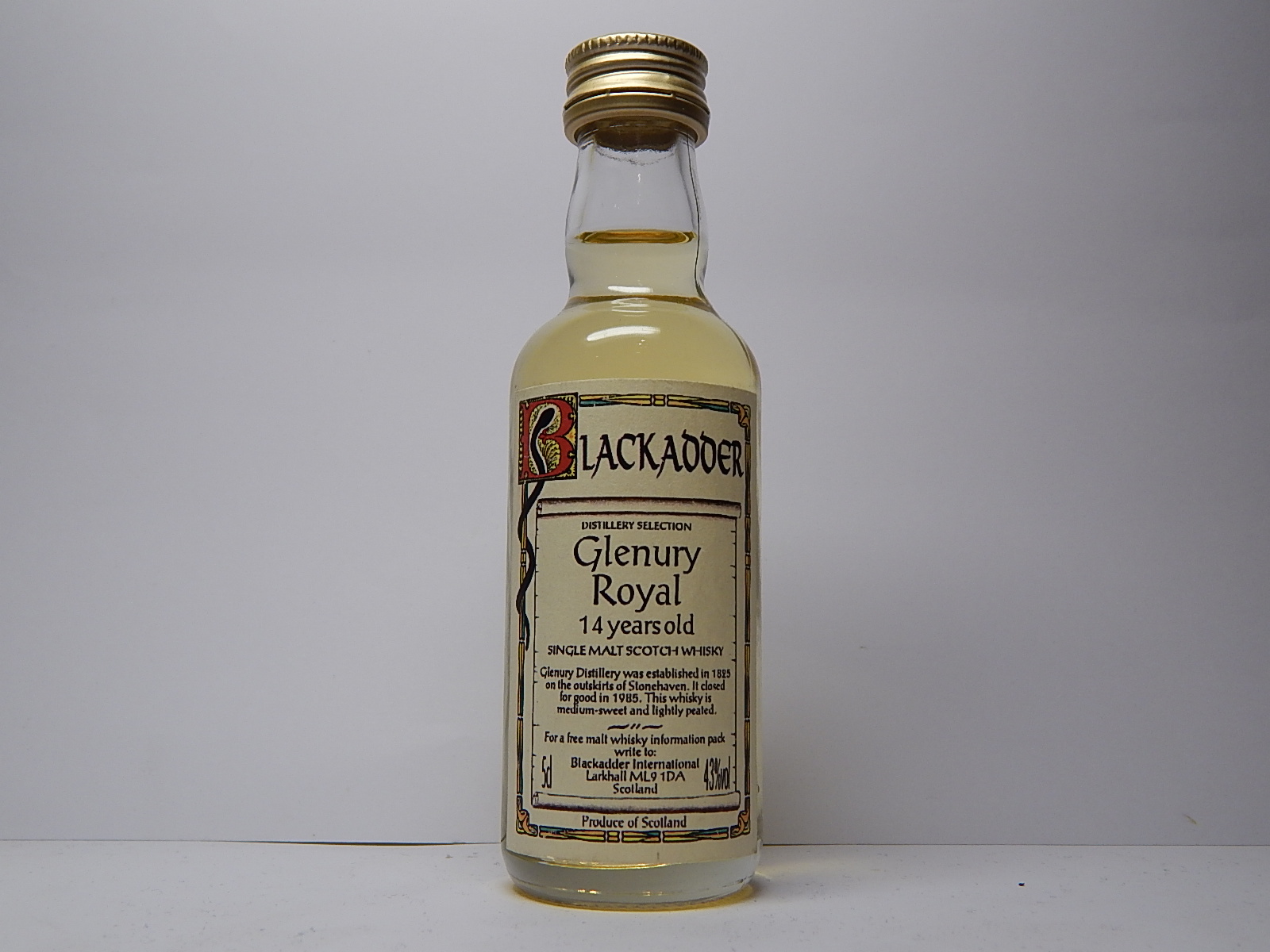 SMSW 14yo "Blackadder" 5cl 43%vol